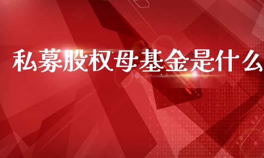 私募股权母基金是什么_https://www.fsyjjx.cn_期货资讯_第1张