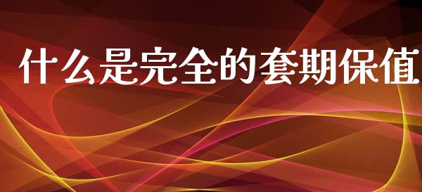 什么是完全的套期保值_https://www.fsyjjx.cn_期货研报_第1张
