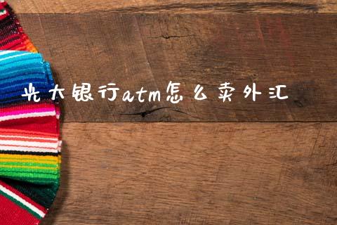 光大银行atm怎么卖外汇_https://www.fsyjjx.cn_期货在线_第1张