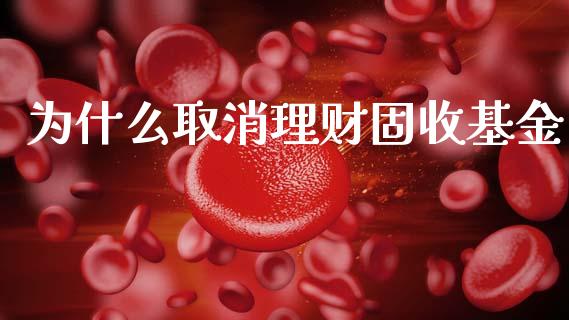为什么取消理财固收基金_https://www.fsyjjx.cn_问财精选_第1张