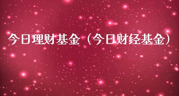 今日理财基金（今日财经基金）_https://www.fsyjjx.cn_问财精选_第1张