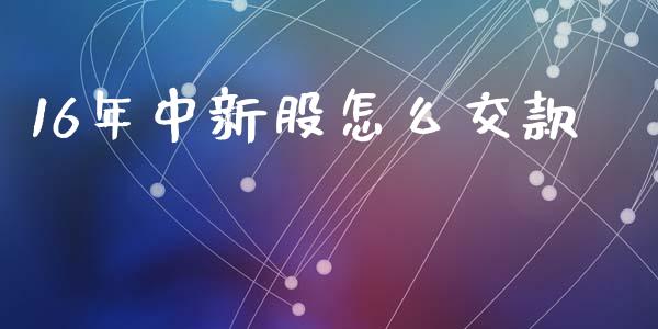 16年中新股怎么交款_https://www.fsyjjx.cn_期货研报_第1张