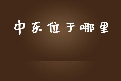 中东位于哪里_https://www.fsyjjx.cn_股市分析_第1张