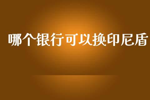哪个银行可以换印尼盾_https://www.fsyjjx.cn_问财精选_第1张