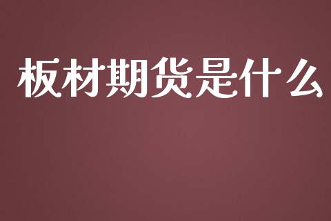 板材期货是什么_https://www.fsyjjx.cn_期货研报_第1张
