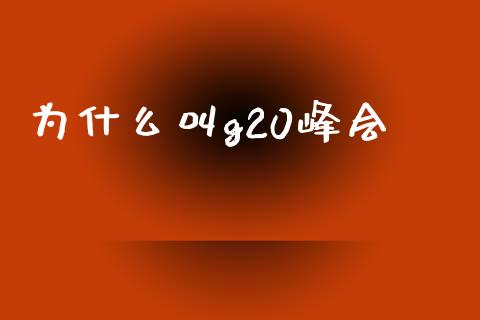 为什么叫g20峰会_https://www.fsyjjx.cn_股指期货_第1张