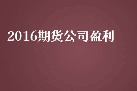 2016期货公司盈利_https://www.fsyjjx.cn_期货资讯_第1张