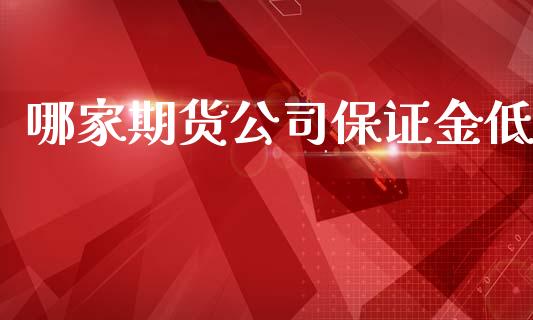 哪家期货公司保证金低_https://www.fsyjjx.cn_期货资讯_第1张