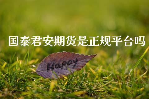 国泰君安期货是正规平台吗_https://www.fsyjjx.cn_期货研报_第1张