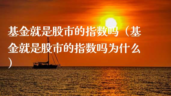 基金就是股市的指数吗（基金就是股市的指数吗为什么）_https://www.fsyjjx.cn_问财精选_第1张