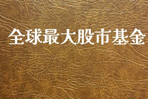 全球最大股市基金_https://www.fsyjjx.cn_理财资讯_第1张