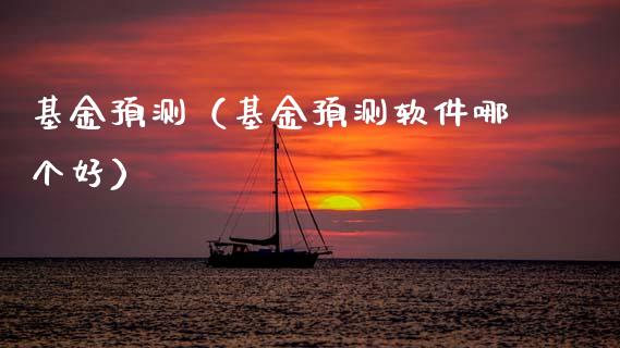 基金预测（基金预测软件哪个好）_https://www.fsyjjx.cn_理财资讯_第1张