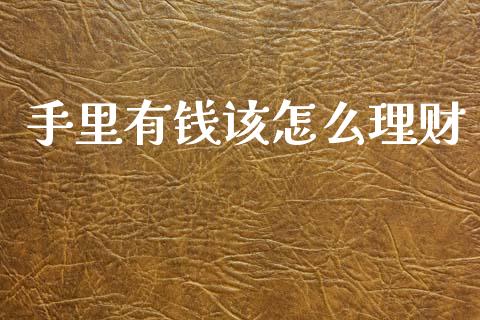手里有钱该怎么理财_https://www.fsyjjx.cn_期货资讯_第1张