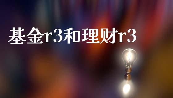 基金r3和理财r3_https://www.fsyjjx.cn_问财精选_第1张