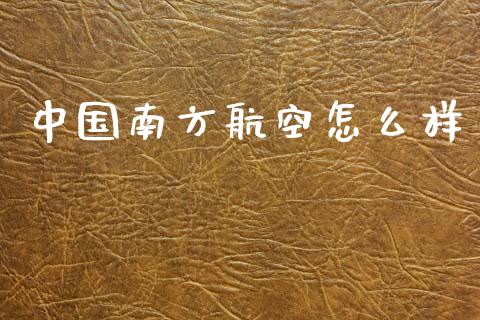中国南方航空怎么样_https://www.fsyjjx.cn_理财资讯_第1张
