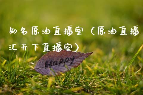 知名原油直播室（原油直播汇天下直播室）_https://www.fsyjjx.cn_期货在线_第1张