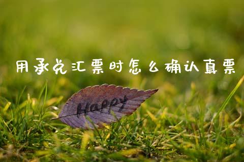 用承兑汇票时怎么确认真票_https://www.fsyjjx.cn_股票指导_第1张