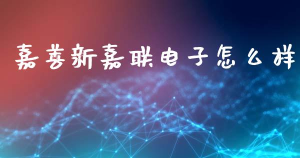 嘉善新嘉联电子怎么样_https://www.fsyjjx.cn_期货研报_第1张