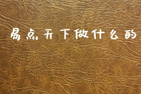 易点天下做什么的_https://www.fsyjjx.cn_股市分析_第1张