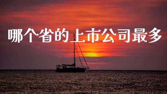 哪个省的上市公司最多_https://www.fsyjjx.cn_问财精选_第1张