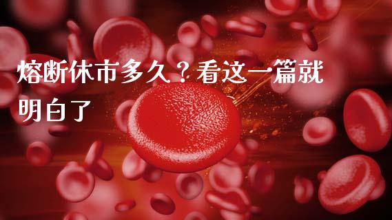 熔断休市多久？看这一篇就明白了_https://www.fsyjjx.cn_股指期货_第1张