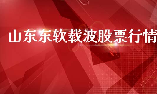 山东东软载波股票行情_https://www.fsyjjx.cn_股票指导_第1张