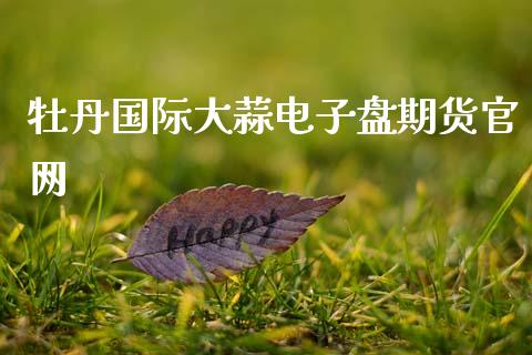 牡丹国际大蒜电子盘期货官网_https://www.fsyjjx.cn_期货研报_第1张