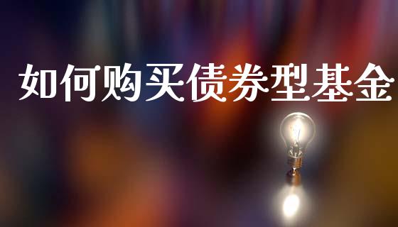 如何购买债券型基金_https://www.fsyjjx.cn_股市分析_第1张