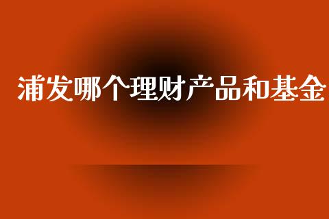 浦发哪个理财产品和基金_https://www.fsyjjx.cn_理财资讯_第1张
