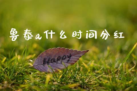 鲁泰a什么时间分红_https://www.fsyjjx.cn_期货研报_第1张