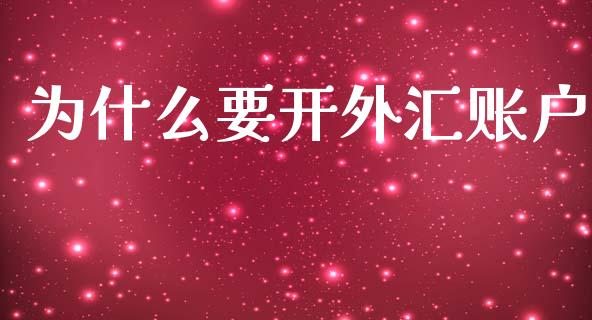 为什么要开外汇账户_https://www.fsyjjx.cn_股市分析_第1张