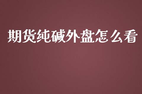 期货纯碱外盘怎么看_https://www.fsyjjx.cn_期货资讯_第1张