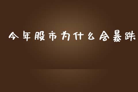 今年股市为什么会暴跌_https://www.fsyjjx.cn_股指期货_第1张
