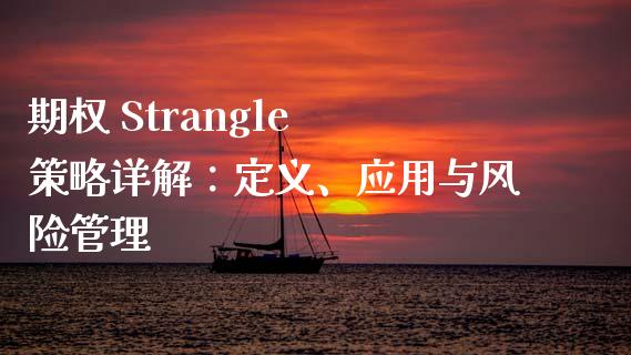期权 Strangle 策略详解：定义、应用与风险管理_https://www.fsyjjx.cn_问财精选_第1张