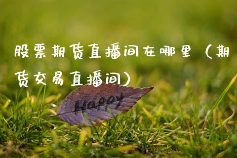 股票期货直播间在哪里（期货交易直播间）_https://www.fsyjjx.cn_期货在线_第1张