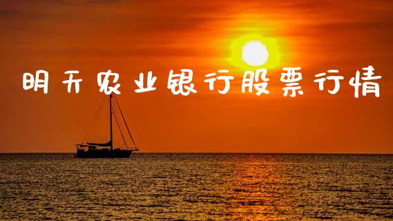 明天农业银行股票行情_https://www.fsyjjx.cn_股票指导_第1张