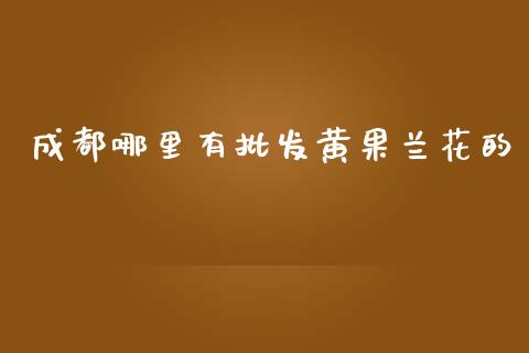 成都哪里有批发黄果兰花的_https://www.fsyjjx.cn_股票指导_第1张