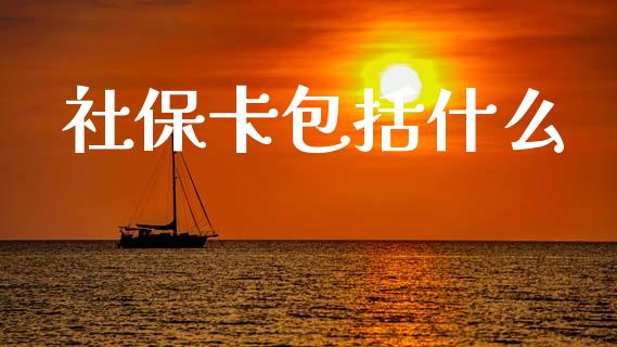 社保卡包括什么_https://www.fsyjjx.cn_期货研报_第1张