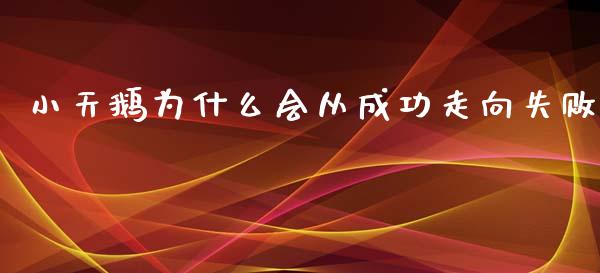 小天鹅为什么会从成功走向失败_https://www.fsyjjx.cn_期货资讯_第1张