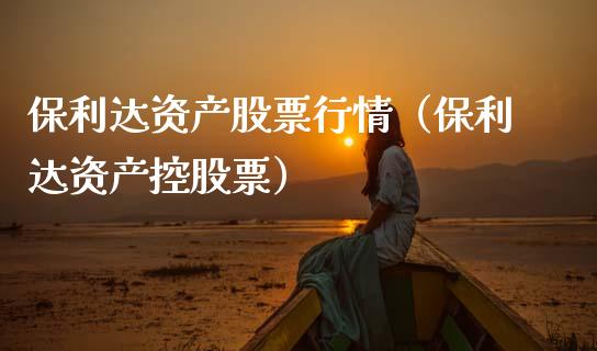 保利达资产股票行情（保利达资产控股票）_https://www.fsyjjx.cn_股市分析_第1张