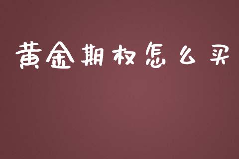 黄金期权怎么买_https://www.fsyjjx.cn_期货研报_第1张