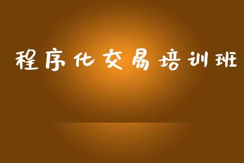 程序化交易培训班_https://www.fsyjjx.cn_期货研报_第1张