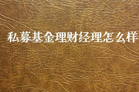 私募基金理财经理怎么样_https://www.fsyjjx.cn_问财精选_第1张