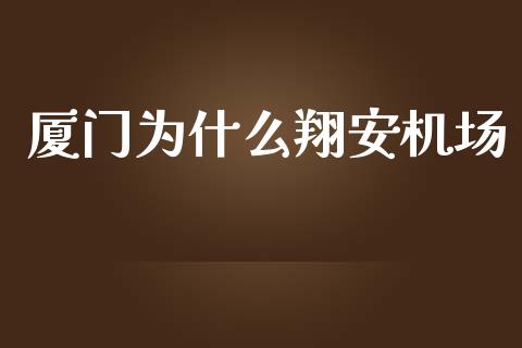 厦门为什么翔安机场_https://www.fsyjjx.cn_股票指导_第1张