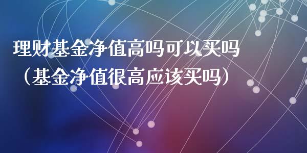 理财基金净值高吗可以买吗（基金净值很高应该买吗）_https://www.fsyjjx.cn_问财精选_第1张
