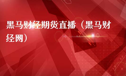 黑马财经期货直播（黑马财经网）_https://www.fsyjjx.cn_期货在线_第1张