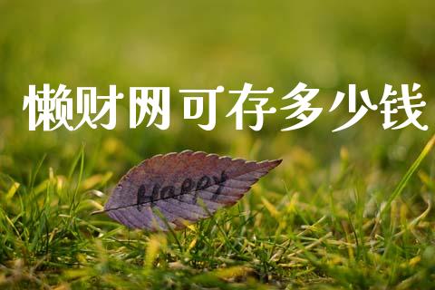 懒财网可存多少钱_https://www.fsyjjx.cn_问财精选_第1张