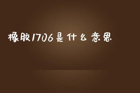 橡胶1706是什么意思_https://www.fsyjjx.cn_理财资讯_第1张