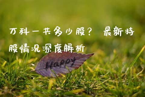 万科一共多少股？ 最新持股情况深度解析_https://www.fsyjjx.cn_问财精选_第1张