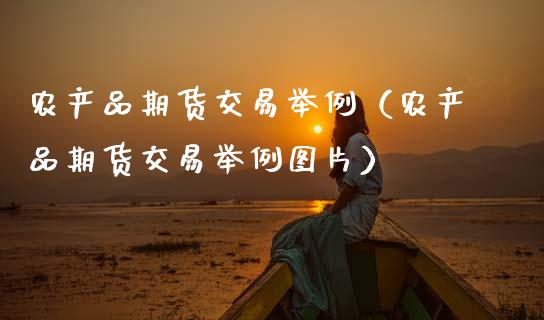农产品期货交易举例（农产品期货交易举例图片）_https://www.fsyjjx.cn_股市分析_第1张